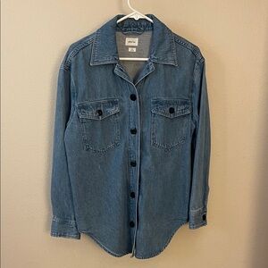 Aritzia Wilfred Free Capsule Blue Denim Jacket Shacket